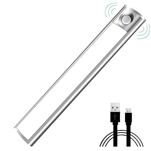 Luci Armadio con Sensore Ricaricabile 33 LED 4 Modalità 24CM, Bianco A - Ilgrandebazar