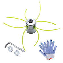 Carica l'immagine nel visualizzatore di Gallery, Testina Decespugliatore Universale, HTBAKOI Testine Decespugliatore Alluminio + Guanti da Lavoro Anti Scivolo con Fili di nylon【Include Strumenti e Hardware di Installazione】