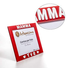 Carica l&#39;immagine nel visualizzatore di Gallery, Cornici Rossa per Foto in Legno 13x18 con la Scritta&quot;Mamma TVB&quot; e Decorata... - Ilgrandebazar