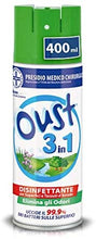 Carica l&#39;immagine nel visualizzatore di Gallery, Oust 3 in 1 Spray Disinfettante 400 ml, per Superfici e Tessuti, Uccide il 99,9% dei Batteri ed Elimina gli Odori