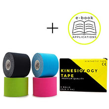 Carica l'immagine nel visualizzatore di Gallery, Kalahari 4 Rotoli Nastro Kinesiologico Professionale più E-Book Applicazioni...