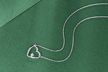 Carica l&#39;immagine nel visualizzatore di Gallery, Qings - Collana con Ciondolo a Forma di Cuore, in Argento Sterling Silver