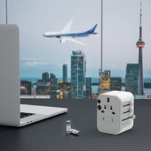 Carica l&#39;immagine nel visualizzatore di Gallery, TESSAN Adattatore Universale da Viaggio, Presa Universale da Viaggio con 3USB, 1USB C e 1 CA, Adattatore da Viaggio Italia Inghilterra Germania America Australia, Adattatore Viaggio
