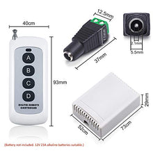 Carica l'immagine nel visualizzatore di Gallery, InduSKY DC 12V 433Mhz 4 Canali Ricevitore Relè Wireless Interruttore con...