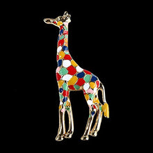 Carica l&#39;immagine nel visualizzatore di Gallery, AILUOR Giraffe Spilla, Smalto Spilla s Animale Sveglio Multicolore - Ilgrandebazar