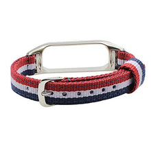 Carica l'immagine nel visualizzatore di Gallery, ESTUYOYA - Bracciale in Nylon Compatibile con Xiaomi Mi Band Blu-Bianco-Rosso