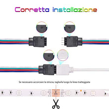 Carica l'immagine nel visualizzatore di Gallery, MROTY ITALIA | Striscia LED RGB 5050, Strisce LED, Luci - Alimentatore e... - Ilgrandebazar
