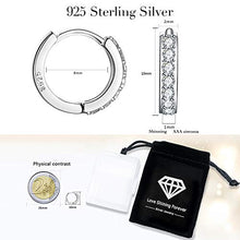 Carica l&#39;immagine nel visualizzatore di Gallery, J.Endéar Orecchini Donna, 925 Argento Cerchio di Zirconia Cubica... - Ilgrandebazar