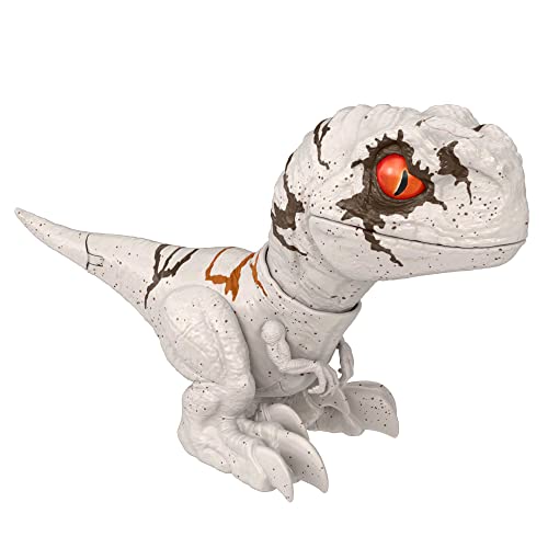 Jurassic World - Dominion Creature Ruggenti, Action Figure Dinosauro Atrociraptor, con movimenti e Suoni interattivi Che Si attivano al Tocco, Giocattolo e Regalo per Bambini 4+ Anni, GWY57