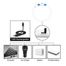 Carica l'immagine nel visualizzatore di Gallery, Homeculb - Collare Luminoso per Cani, Ricaricabile Tramite USB, Colori blue