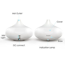 Carica l&#39;immagine nel visualizzatore di Gallery, Simpeak 100 ML Diffusore di Aroma ad Ultrasuoni Umidificatore Luce Bianco