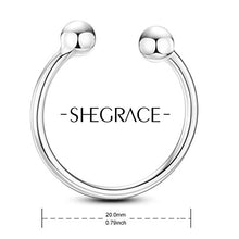 Carica l&#39;immagine nel visualizzatore di Gallery, SHEGRACE Anello Donna Aperto in Argento 925 Platino/Oro A1: Platino - Ilgrandebazar