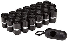 Carica l'immagine nel visualizzatore di Gallery, AmazonBasics - Sacchetti per bisogni dei cani, con dispenser e clip per guinzaglio,300 unità