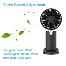Carica l'immagine nel visualizzatore di Gallery, EasyULT Mini Ventilatore Palmare USB, con 5200mAh Batteria, Ricaricabile Nero