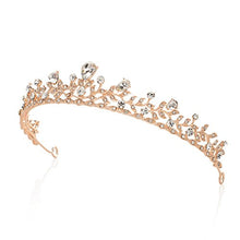 Carica l&#39;immagine nel visualizzatore di Gallery, SWEETV Frizzante Cristallo Principessa Tiara Spettacolo Matrimonio Oro Rosa - Ilgrandebazar