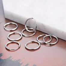Carica l&#39;immagine nel visualizzatore di Gallery, Sllaiss 4 Paia Mini Orecchini Cerchio 925 Argento per Donne Piccolo Rotondo... - Ilgrandebazar