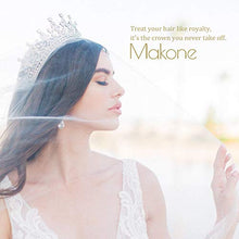 Carica l&#39;immagine nel visualizzatore di Gallery, Makone Tiara Nuziale di Cristallo Strass Corona Sliver - Ilgrandebazar