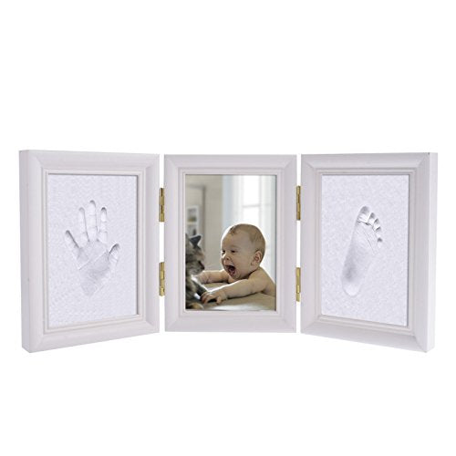 FLOWOW Bianco Impronta Bambino neonato cornice piedi mani White+White