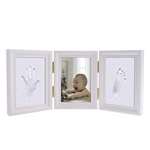 FLOWOW Bianco Impronta Bambino neonato cornice piedi mani White+White