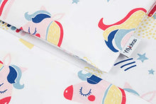 Carica l'immagine nel visualizzatore di Gallery, FlyIdeas Lenzuola Next2Me Set MAXI 8 pz 83x50cm | 50x83 cm, Rainbow Unicorns