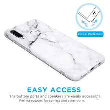 Carica l&#39;immagine nel visualizzatore di Gallery, 2x Cover per Huawei P30 Lite, Marmo TPU Gel Case Nero Bianco/ Grigio Bianco - Ilgrandebazar