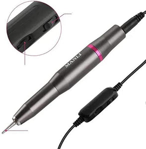 Manli - Limaunghie elettrico, fresa elettrica per unghie, set per manicure, pedicure, con 11 corpi intercambiabili e 36 nastri abrasivi
