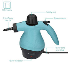 Carica l&#39;immagine nel visualizzatore di Gallery, Navaris Pulitore a Vapore Elettrico Portatile - Set 9 Accessori Pulitrice a...