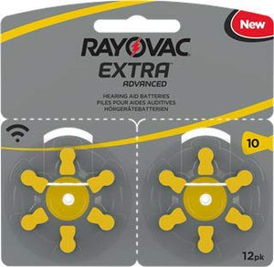 120 pile batterie per apparecchi acustici RAYOVAC EXTRA 10 gialle PR70 - Ilgrandebazar