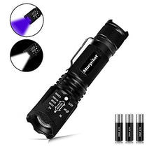 Carica l'immagine nel visualizzatore di Gallery, Torcia Tattica UV 2 in 1, a LED con 500LM, di 395 NM, 4...