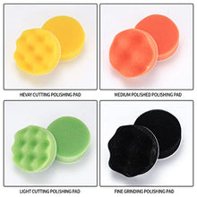 Carica l&#39;immagine nel visualizzatore di Gallery, Set di 15 spugne per lucidatura auto, tamponi per lucidatura, lucidatura, lucidatura, trapano, lucidatura, levigatura, levigatura, cera