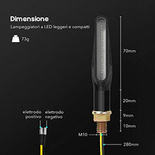 Carica l&#39;immagine nel visualizzatore di Gallery, Indicatori Direzione, 4 Pezzi ZREE Indicatore di Direzione Moto Ambra 9 LEDs