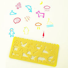 Carica l&#39;immagine nel visualizzatore di Gallery, Set di Stencil Stampini da Disegno in Plastica per Bambini, 74 Forme, 24... - Ilgrandebazar