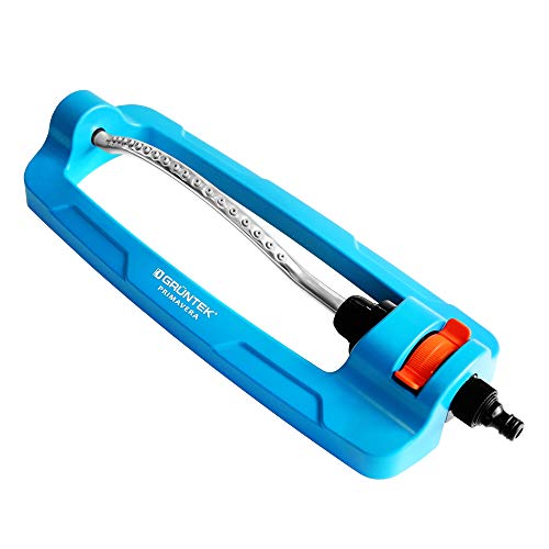 TATAY 21301 - Irrigatore Oscillante Blu Con Base In Alluminio, 46x15x11.5 Cm, Portata 110 M² - 5