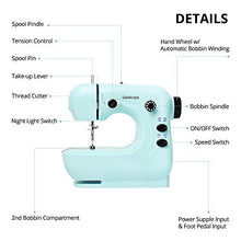Carica l'immagine nel visualizzatore di Gallery, HAODIUSB88 Mini Macchina da Cucire, Portatile Elettrica Strumento Cucire...