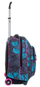 Trolley Fit Seven Colorflower, Nero, 35 Lt, 2in1 Zaino con Sollevamento...
