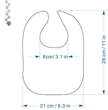 Carica l&#39;immagine nel visualizzatore di Gallery, Pekitas - Confezione da 7 bavaglini, impermeabile, con chiusura regolabile... - Ilgrandebazar