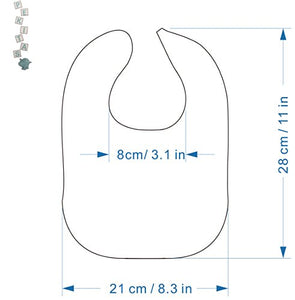 Pekitas - Confezione da 7 bavaglini, impermeabile, con chiusura regolabile... - Ilgrandebazar
