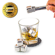 Carica l&#39;immagine nel visualizzatore di Gallery, Esclusivo Whisky Stones Set di Regalo in Acciaio Inox - 8 Cubetti di...