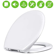 Carica l'immagine nel visualizzatore di Gallery, Amzdeal Copriwater, Sedile WC Universale con Chiusura Ammortizzata, Slow...