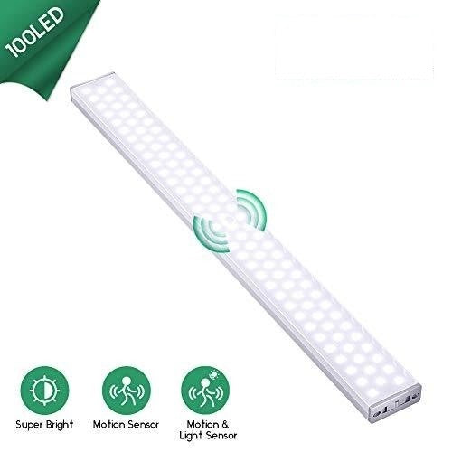 100 LED Luce Led Armadio con Sensore, Movimento Armadio, Lampada Notte...