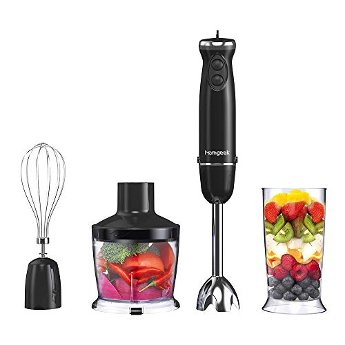 homgeek Frullatore ad Immersione, Mixer a Immersione Professionale 4 in 1, 5... - Ilgrandebazar