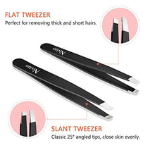 Carica l&#39;immagine nel visualizzatore di Gallery, Pinzette per Sopracciglia, Nivlan 4 Pcs Pinzetta Sopracciglia Professionale...