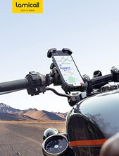Carica l'immagine nel visualizzatore di Gallery, Supporto Telefono Bicicletta, Lamicall Supporto Telefono Moto - 2022 Universale Manubrio Supporto Cellulare per iPhone 14 Pro Max, 13 12 11 Pro Max, Mini Xs X 8 7, Samsung S10 S9, 4.7-6.8" Smartphones