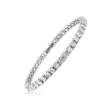 Carica l&#39;immagine nel visualizzatore di Gallery, Light-Jewelry Bracciale Tennis Uomo Donna con Zirconi, Placcato Oro Bianco... - Ilgrandebazar