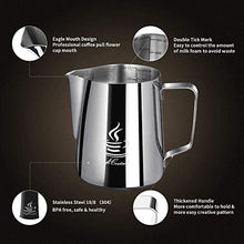 Carica l'immagine nel visualizzatore di Gallery, FlamGen Bricco per Latte in Acciaio Inox, Brocca Schiuma di 900ml/32oz