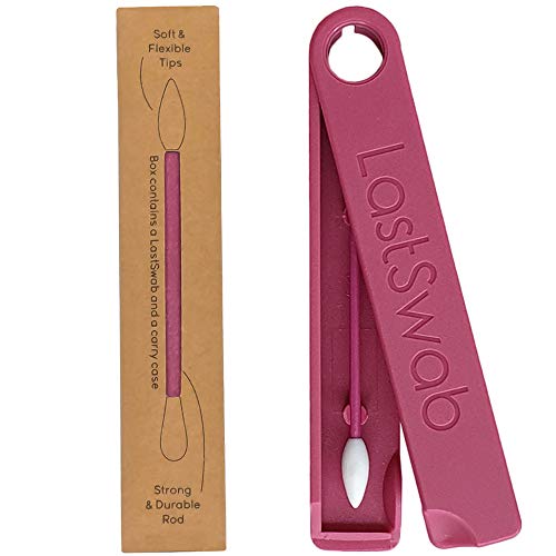 LastSwab Cotton Fioc Riutilizzabili per Rimozione Make Up – Rosso Corallo
