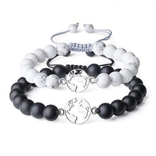 Carica l&#39;immagine nel visualizzatore di Gallery, COAI Coppia Bracciali della Distanza &#39;Ovunque, Non Importa Dove&#39; Mappamondo