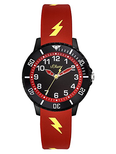 s.Oliver Orologio Analogico Quarzo Unisex Bambini con Cinturino in Silicone...