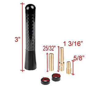 YGL Antenna Auto Universale in Fibra di Carbonio Alluminio Radio FM/AM...
