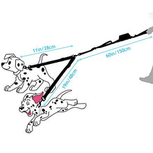 Carica l&#39;immagine nel visualizzatore di Gallery, YOUTHINK Doppio Guinzaglio per Cani,Guinzaglio Due Cani Grandi nero - Ilgrandebazar